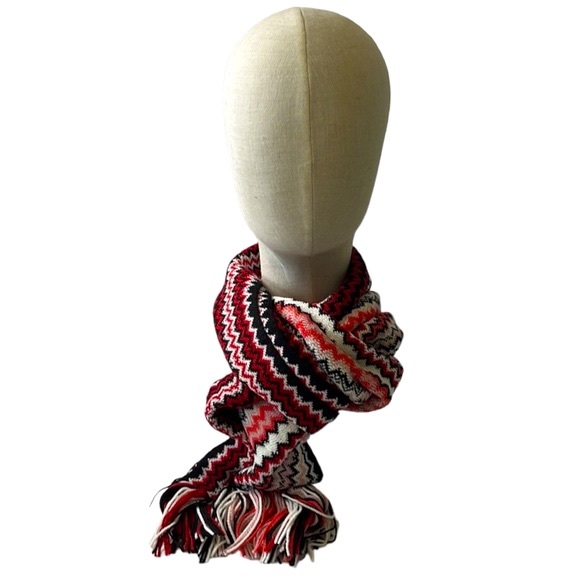 Missoni Multicolor Zig-Zag Fringed Long Wool Scarf - Picture 2 of 16